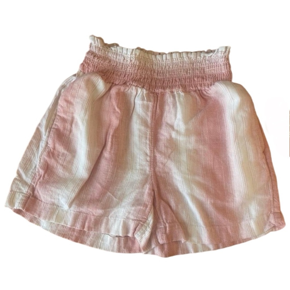 Girls Pink Smock Stretch Waist Shorts Size Small (6/6x)